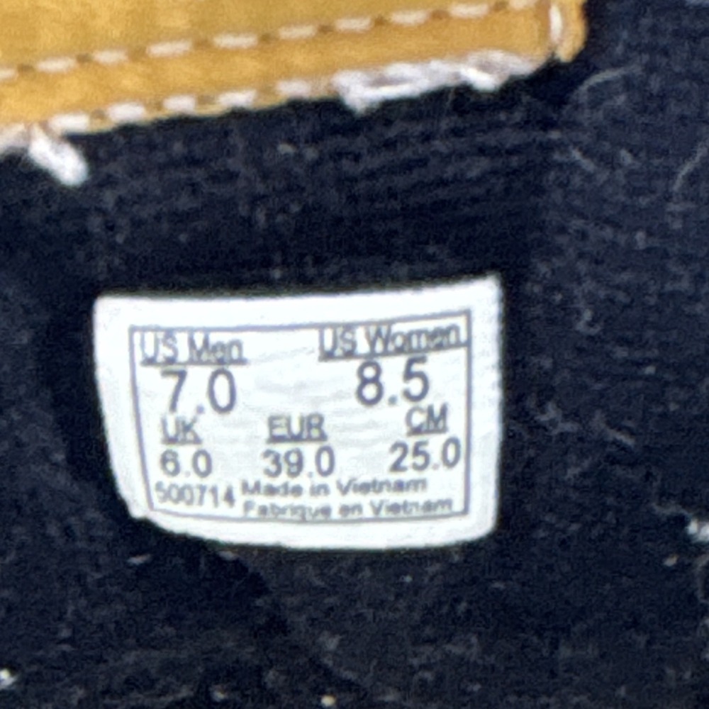 VANS Sk8 Hi High Top Skateboard Shoes Yellow Golden Brown Suede Canvas Lace Up - Picture 10 of 12
